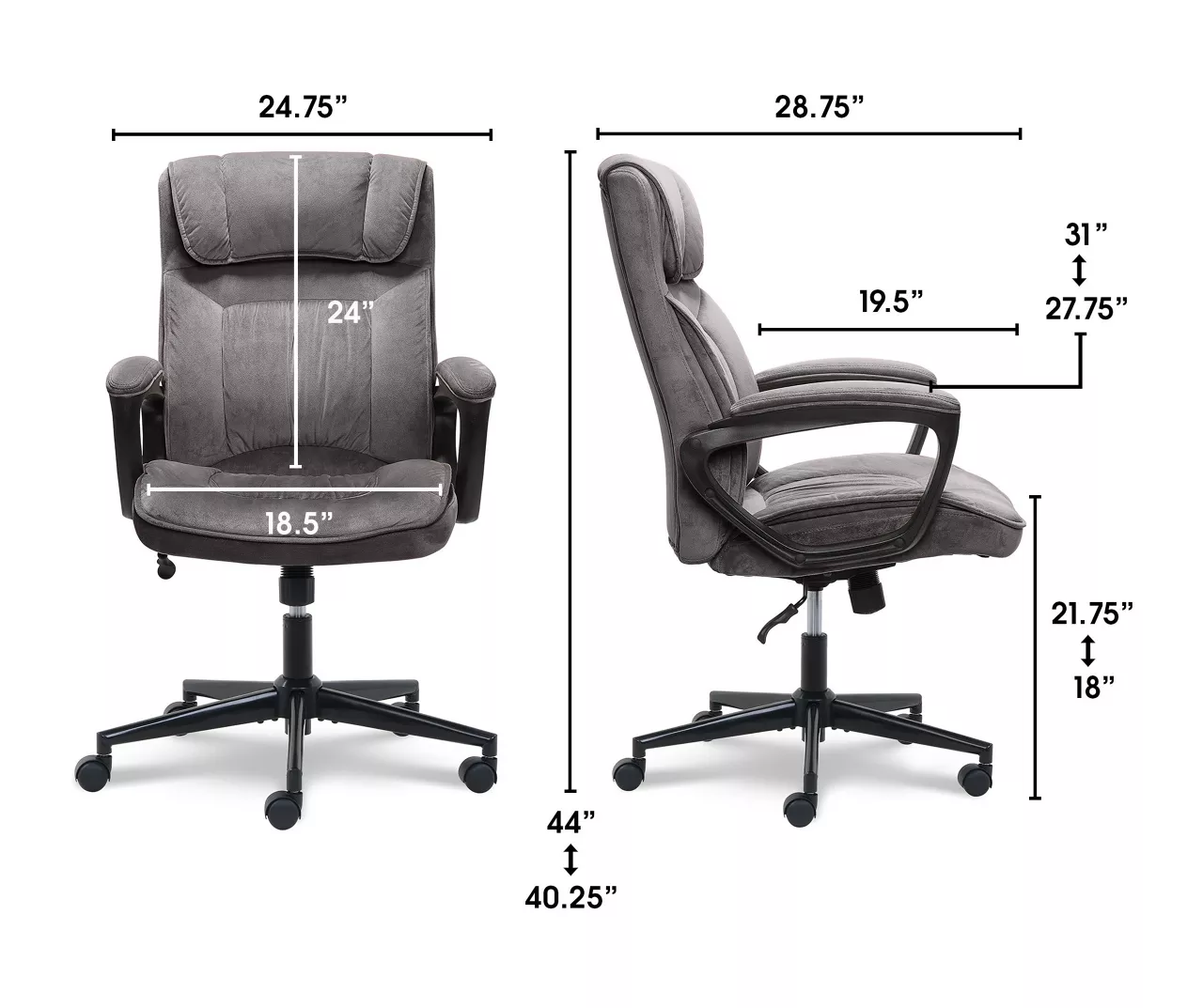 Gray & Black Executive Office Chair Gray & Black Executive Office Chair -Home Furniture Store 810513554 3