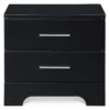 Black Hudson 2-Drawer Wood Nightstand -Home Furniture Store 810513557 11