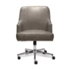 Leighton Gray Memory Foam Bonded Leather Office Chair