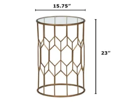 Gold Harper Side Table -Home Furniture Store 810513567 3
