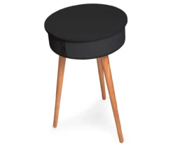 Black End Table With Bluetooth Speaker & USB Port -Home Furniture Store 810513609 3