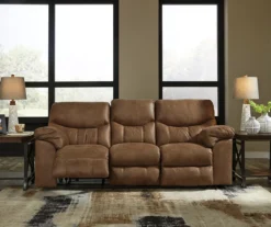 Boxberg Bark Faux Leather Reclining Sofa 6 Boxberg Bark Faux Leather Reclining Sofa -Home Furniture Store 810519664 2