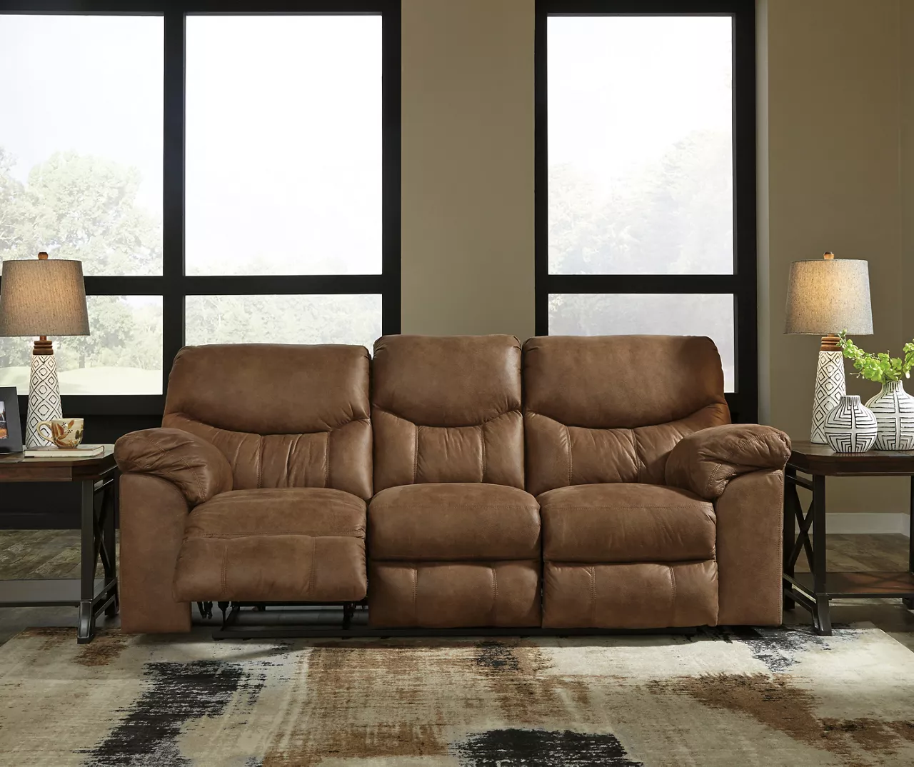 Boxberg Bark Faux Leather Reclining Sofa Boxberg Bark Faux Leather Reclining Sofa -Home Furniture Store 810519664 2