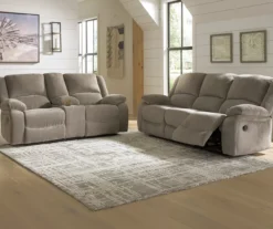 Draycoll Pewter Power Reclining Console Loveseat -Home Furniture Store 810519718 810519715 1
