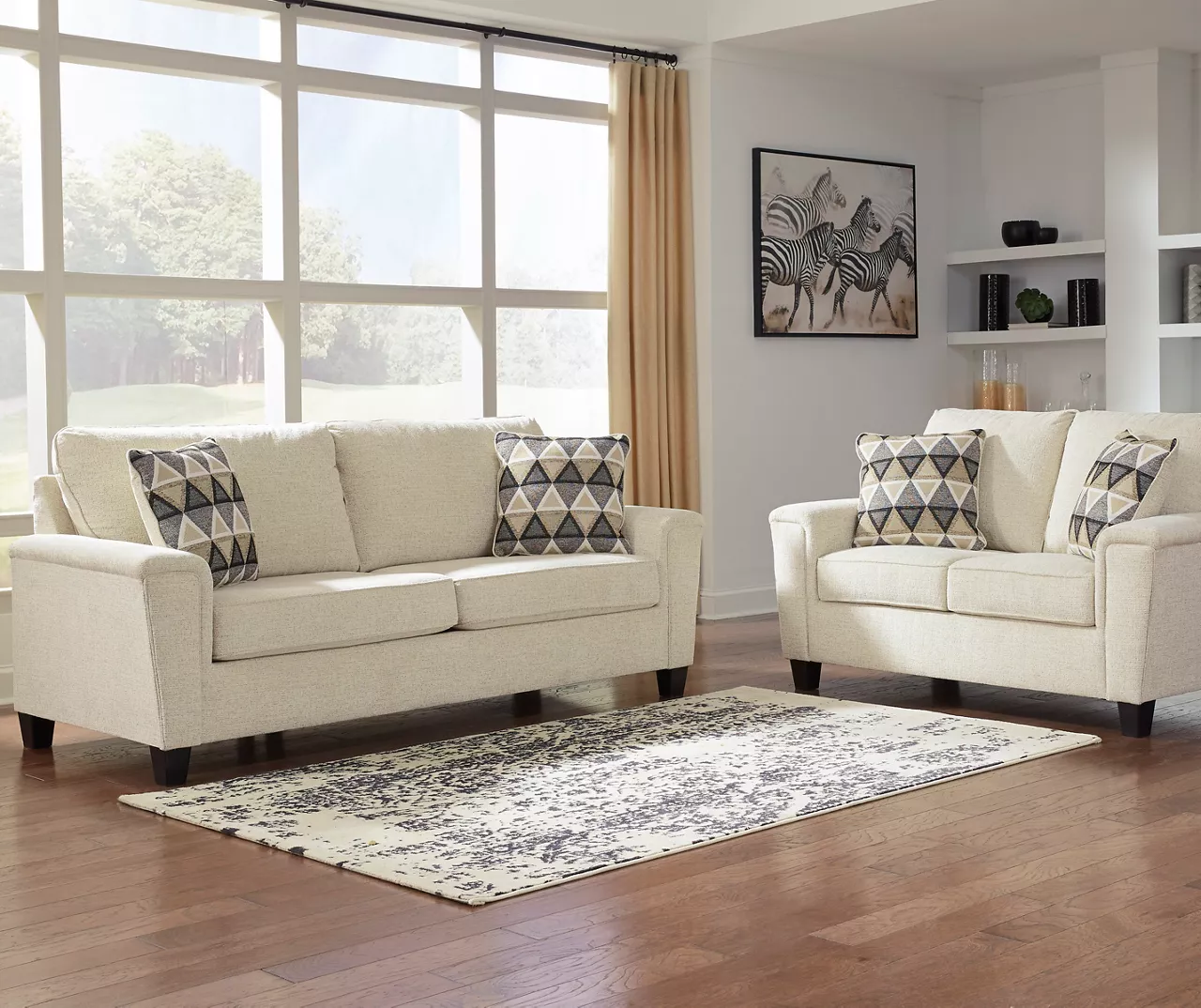 Abinger Cream Loveseat Abinger Cream Loveseat -Home Furniture Store 810519727 810519731 1 1