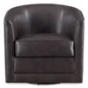 Willow River Hammond Faux Leather Swivel Accent Chair -Home Furniture Store 810519938 1