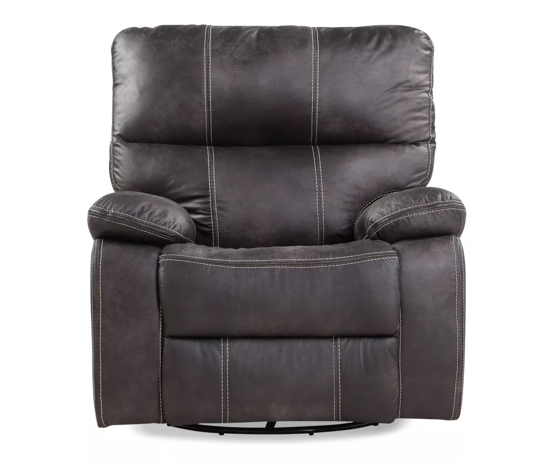 New Albany Dark Graphite Leather Look Micro Suede Swivel Reclining Glider New Albany Dark Graphite Leather Look Micro Suede Swivel Reclining Glider -Home Furniture Store 810519941 6