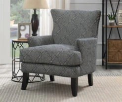 Bossa Gray Print Accent Chair 8 Bossa Gray Print Accent Chair -Home Furniture Store 810519952 7