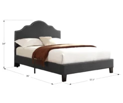 Lombard Charcoal Gray Full Upholstered Bed 9 Lombard Charcoal Gray Full Upholstered Bed -Home Furniture Store 810519983 6