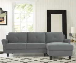 Hayward Gray Rolled Arm Sectional -Home Furniture Store 810524579 9