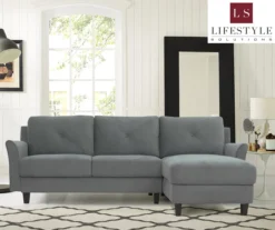 Hayward Gray Curved Arm Sectional -Home Furniture Store 810524580 9