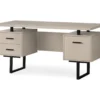 60" Taupe & Black Floating Desk -Home Furniture Store 810527326 2