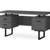 60" Gray & Black Floating Desk -Home Furniture Store 810527327 2