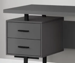 60" Gray & Black Floating Desk -Home Furniture Store 810527327 3