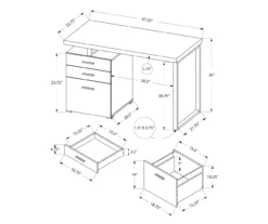 Monarch 48" Floating Computer Desk 19 Monarch 48" Floating Computer Desk -Home Furniture Store 810527341 5