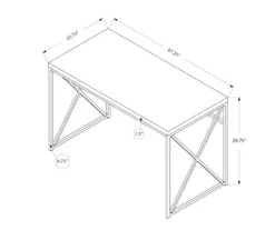 Monarch Metal Computer Desk -Home Furniture Store 810527355 5
