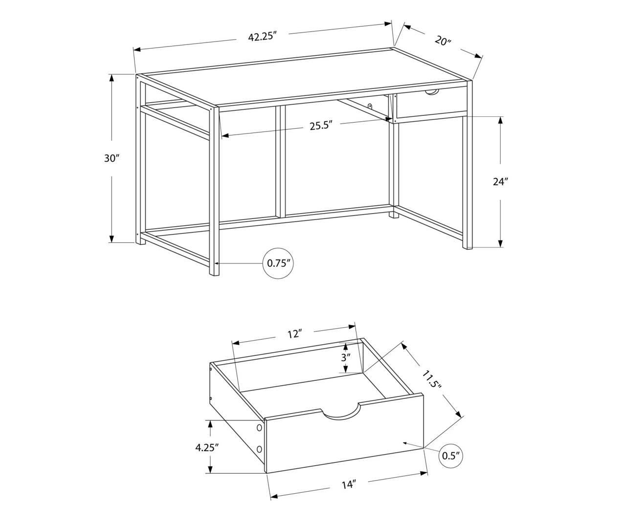Black Metal Computer Desk Black Metal Computer Desk -Home Furniture Store 810527356 5