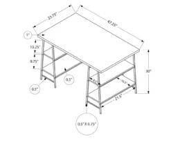 Monarch Metal 3 Tier Computer Desk -Home Furniture Store 810527360 5