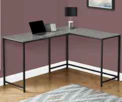 Monarch L-Shaped Metal Corner Desk -Home Furniture Store 810527367 1