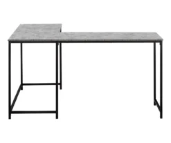 Monarch L-Shaped Metal Corner Desk -Home Furniture Store 810527367 3