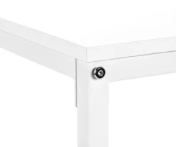 White Metal L-Shaped Corner Desk -Home Furniture Store 810527370 7