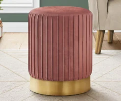 Pleated Velvet Upholstered Ottoman 10 Pleated Velvet Upholstered Ottoman -Home Furniture Store 810533424 1