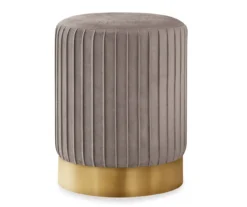 Pleated Velvet Upholstered Ottoman 5 Pleated Velvet Upholstered Ottoman -Home Furniture Store 810533425 2