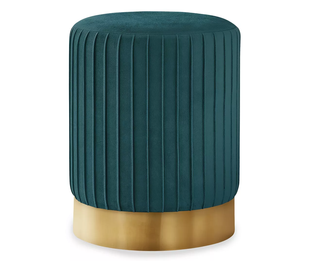 Pleated Velvet Upholstered Ottoman Pleated Velvet Upholstered Ottoman -Home Furniture Store 810533426 2