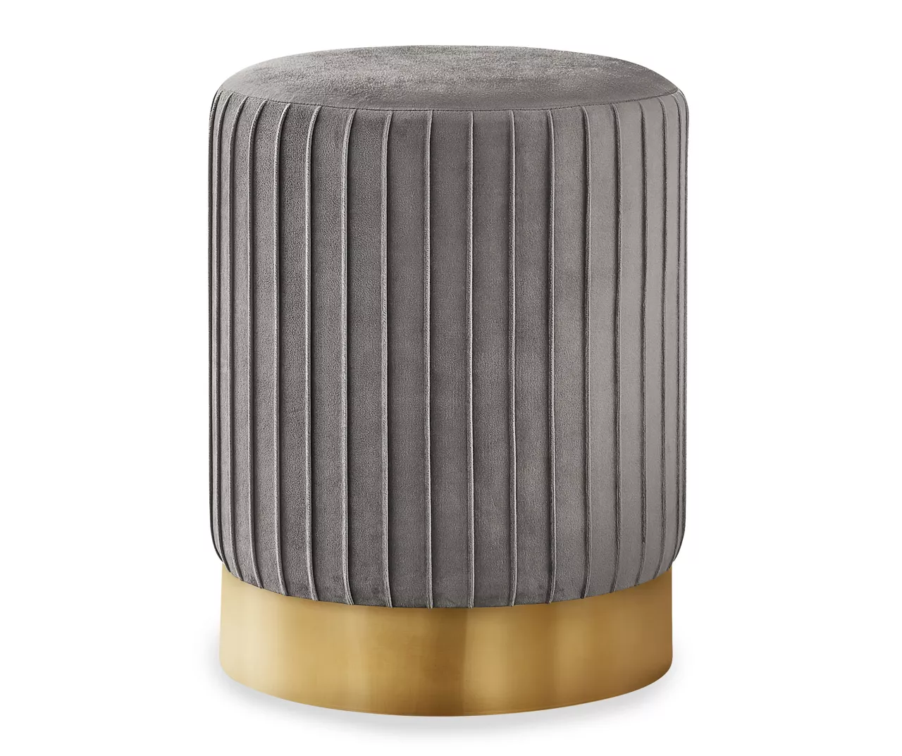 Pleated Velvet Upholstered Ottoman Pleated Velvet Upholstered Ottoman -Home Furniture Store 810533427 2