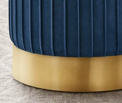 Pleated Velvet Upholstered Ottoman 8 Pleated Velvet Upholstered Ottoman -Home Furniture Store 810533428 4