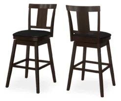 Faux Leather Swivel Bar Stools, 2-Pack 12 Faux Leather Swivel Bar Stools, 2-Pack -Home Furniture Store 810533430 2