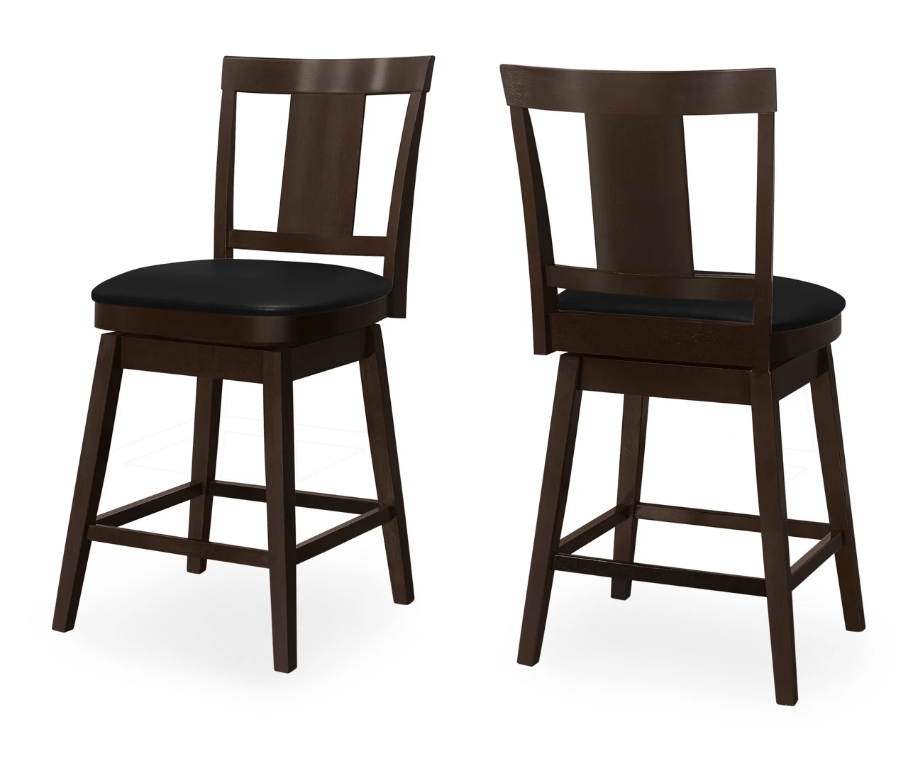 Faux Leather Swivel Bar Stools, 2-Pack Faux Leather Swivel Bar Stools, 2-Pack -Home Furniture Store 810533431 2