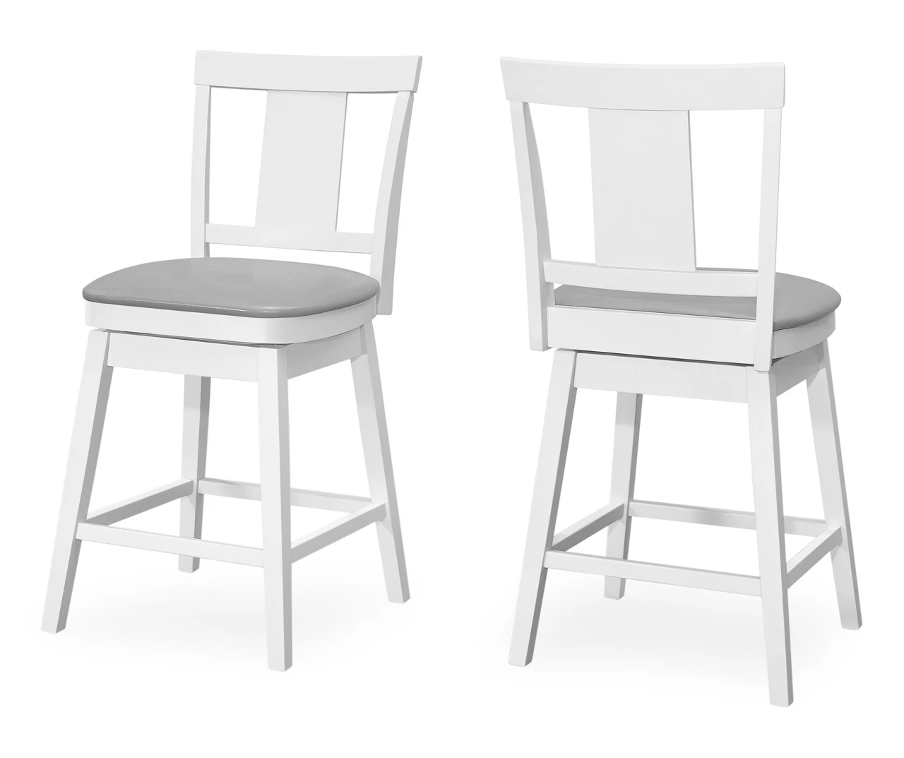 Faux Leather Swivel Bar Stools, 2-Pack Faux Leather Swivel Bar Stools, 2-Pack -Home Furniture Store 810533433 2