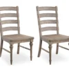 Sandstone Buff Ladderback Upholstered Dining Chairs, 2-Pack -Home Furniture Store 810535746 1