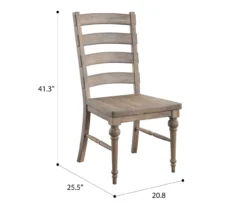 Sandstone Buff Ladderback Upholstered Dining Chairs, 2-Pack 7 Sandstone Buff Ladderback Upholstered Dining Chairs, 2-Pack -Home Furniture Store 810535746 2