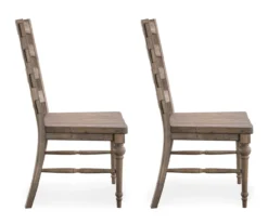 Sandstone Buff Ladderback Upholstered Dining Chairs, 2-Pack 4 Sandstone Buff Ladderback Upholstered Dining Chairs, 2-Pack -Home Furniture Store 810535746 4