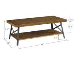 Pomona Pine Brown Coffee Table -Home Furniture Store 810535747 2