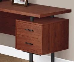 Cherry Wood Look 3-Drawer L-Shaped Corner Computer Desk 5 Cherry Wood Look 3-Drawer L-Shaped Corner Computer Desk -Home Furniture Store 810535779 4