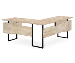 Natural Wood Look 3-Drawer L-Shaped Corner Comptuer Desk 7 Natural Wood Look 3-Drawer L-Shaped Corner Comptuer Desk -Home Furniture Store 810535780 6