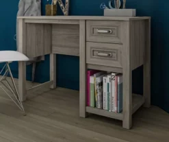 Sierra Ridge Levi Light Walnut Pedestal Desk -Home Furniture Store 810538117 3