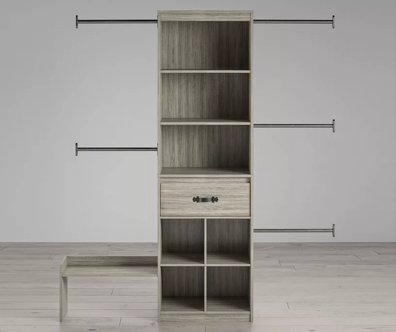 Nova Grow With Me Gray Oak Adjustable Closet Organizer Nova Grow With Me Gray Oak Adjustable Closet Organizer -Home Furniture Store 810538199 3