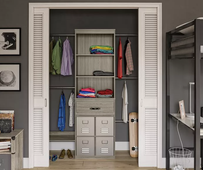 Nova Grow With Me Gray Oak Adjustable Closet Organizer Nova Grow With Me Gray Oak Adjustable Closet Organizer -Home Furniture Store 810538199 5