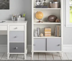 Monarch Hill Poppy Gray & White Bookcase -Home Furniture Store 810538207 3