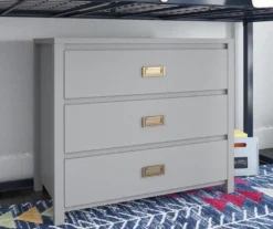 Monarch Hill Haven Dove Gray 3-Drawer Dresser 4 Monarch Hill Haven Dove Gray 3-Drawer Dresser -Home Furniture Store 810538227 3