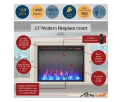 70" Intrepid Navy Deluxe Electric Fireplace Console -Home Furniture Store 810538244 5