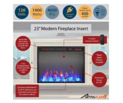 70" Intrepid Light Walnut Deluxe Electric Fireplace Console -Home Furniture Store 810538245 4