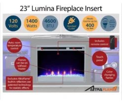 48" Intrepid White Electric Fireplace Console -Home Furniture Store 810538247 5