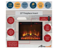 65" Himmel Espresso Electric Fireplace Console -Home Furniture Store 810538249 5