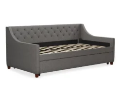 Her Majesty Gray Linen Daybed & Trundle -Home Furniture Store 810538419 6