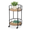 Rolling 2-Tier Side Table -Home Furniture Store 810539921 1